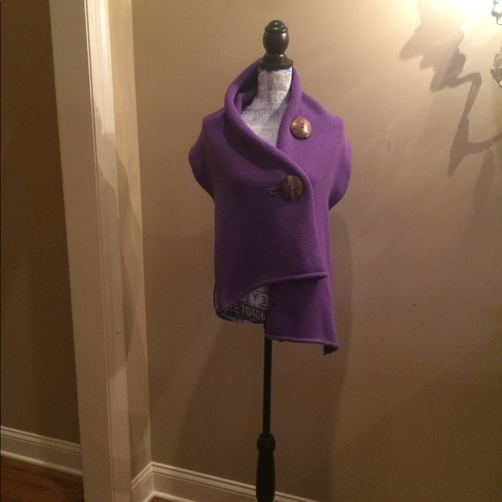Knit wrap/shawl in purple